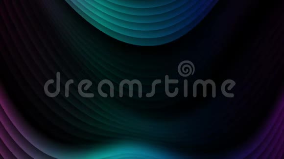 深蓝色和紫色折射波抽象视频动画视频的预览图