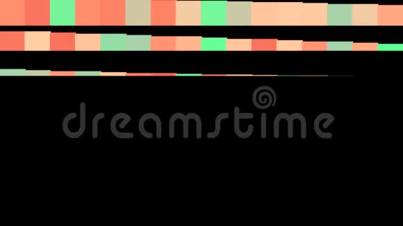 平面2d无缝回路动画抽象的彩色几何图形线条一个个出现和消失视频的预览图