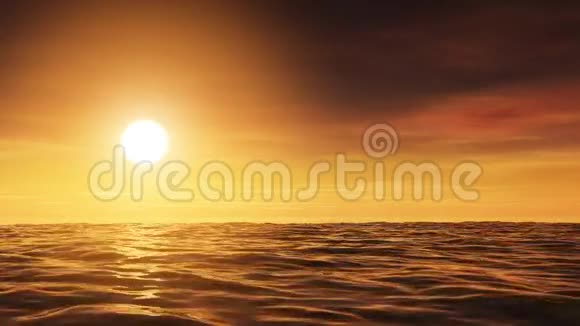 海洋日落云HD循环视频的预览图