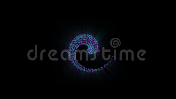 抽象粒子催眠螺旋背景视频的预览图