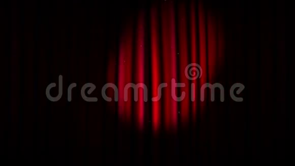 光线穿过红色剧场幕布视频的预览图