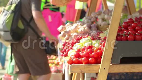 蔬菜食品摊视频的预览图