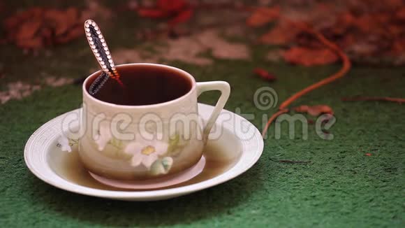 早上的英国红茶镜头视频的预览图