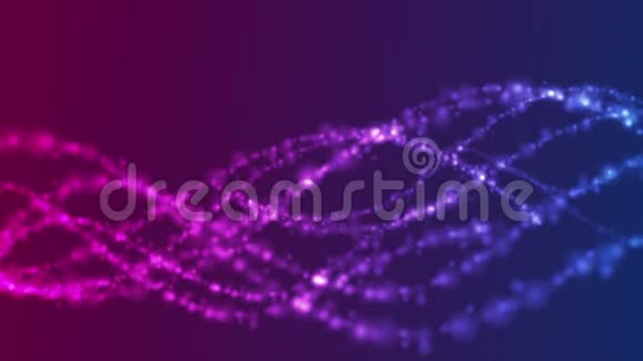 蓝紫色概念闪亮DNA抽象动作背景视频的预览图