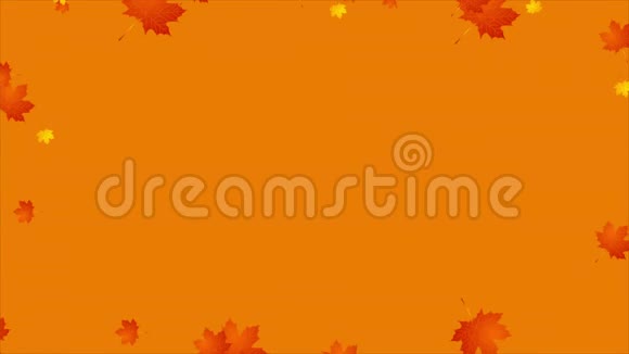 心中的枫叶秋天的视频动画视频的预览图