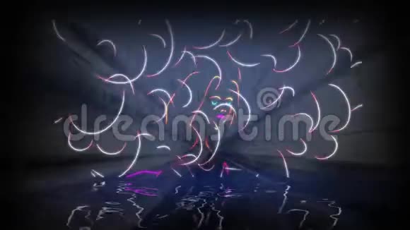 基于真实激光显示的水幕动画激光显示的计算机模拟爱丽丝漫游仙境视频的预览图