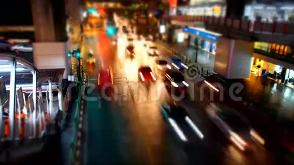 曼谷街顶景夜时光视频的预览图