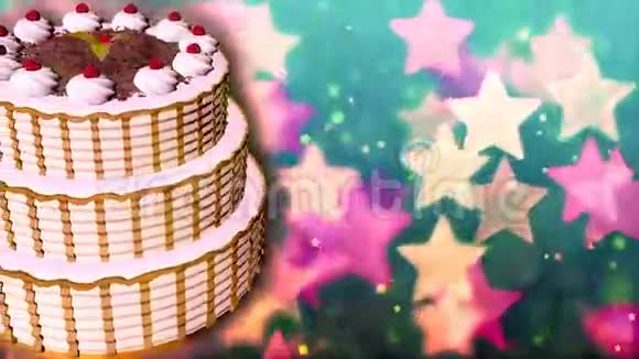 生日快乐蛋糕可循环摘要背景视频的预览图