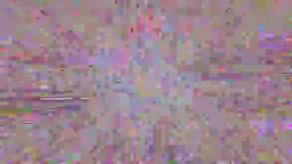 玄奥几何怀旧迷幻的彩虹背景视频的预览图
