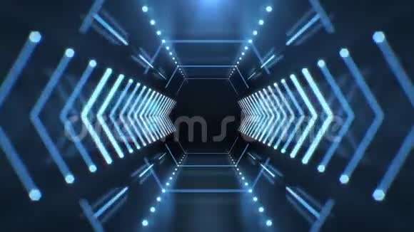 摘要霓虹六角隧道动画技术4K视频背景视频的预览图