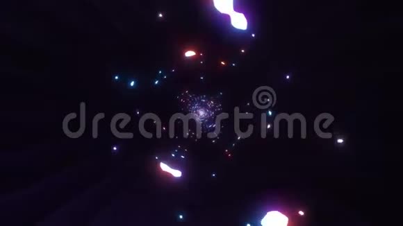 黑暗发光抽象星系背景壁纸三维插图运动背景vj循环视频的预览图