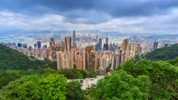 香港城市景观高峰视频的预览图