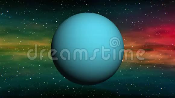 天王星的空间星云背景视频的预览图