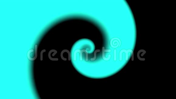绿松石和黑色螺旋背景无缝环4K视频的预览图