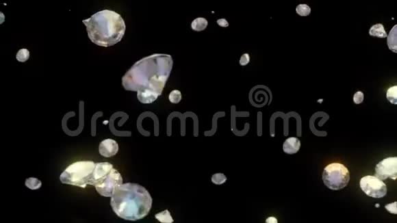 黑色背景上的动画宝石颗粒视频的预览图