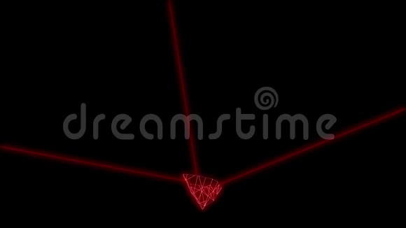 心脏创造激光氖合成波环3D渲染视频的预览图