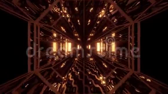 未来纹理科幻空间机库隧道cooridor三维插图运动背景现场壁纸俱乐部视觉视频的预览图