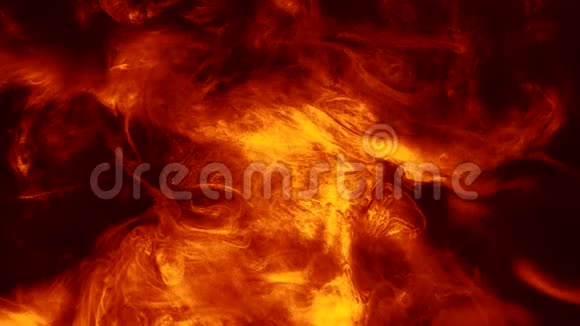 火焰效果动画红橙热火焰流动视频的预览图