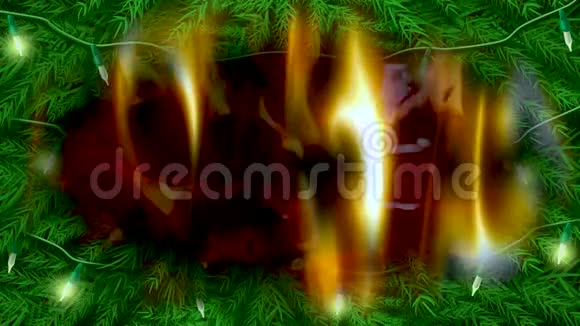 燃烧着的圣诞贺卡视频的预览图