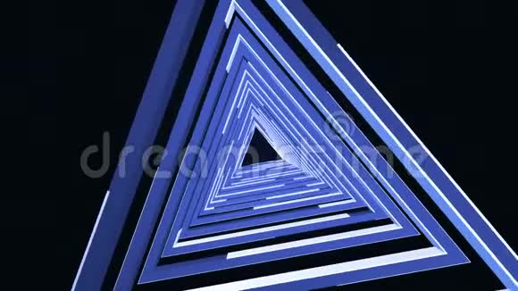 霓虹抽象三角隧道背景视频的预览图