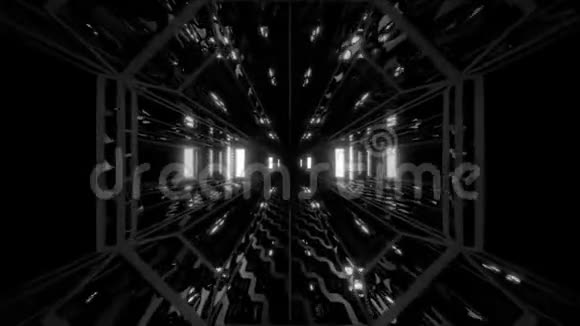 未来纹理科幻空间机库隧道cooridor三维插图运动背景现场壁纸俱乐部视觉视频的预览图