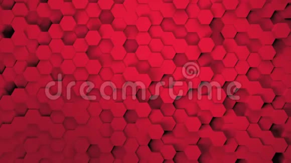 荧光效果为4k的红六边形背景工艺背景视频的预览图