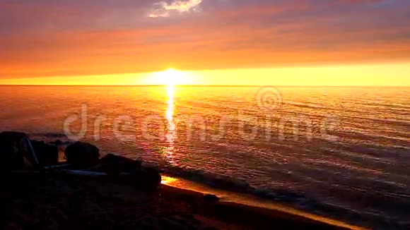 美国大湖日落视频的预览图