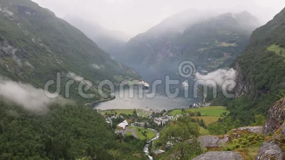 盖朗格峡湾挪威夏季景观视频的预览图