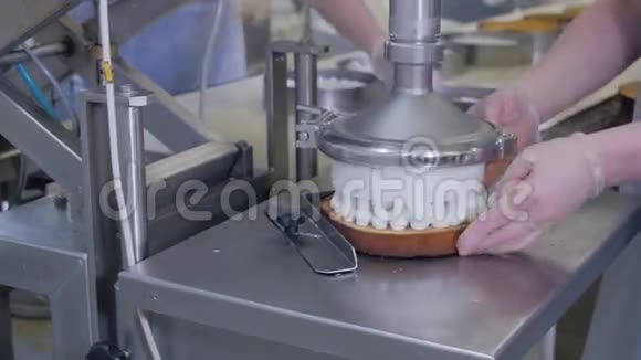 自动化蛋糕生产机糕点生产设备的糕点师蛋糕生产线视频的预览图