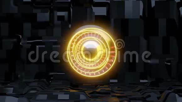 黄眼与外星飞船背景视频的预览图