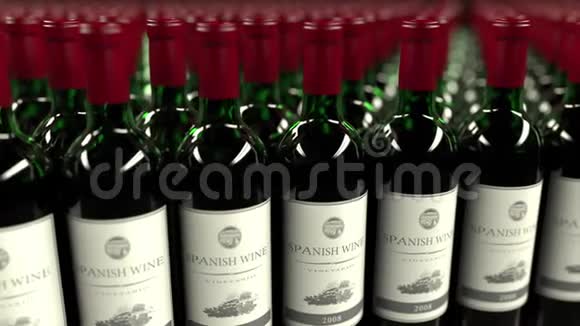 许多瓶西班牙葡萄酒视频的预览图
