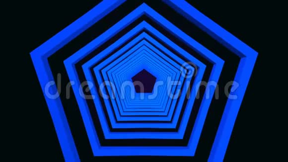 霓虹抽象多边形隧道背景视频的预览图