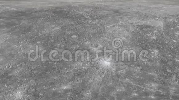 相机在水星表面的高质量旅行在愉快的放松背景下空间视频的预览图