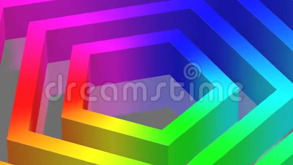 3D4K彩色彩虹背景图案视频的预览图