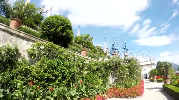 博罗莫宫美丽的花园景色视频的预览图