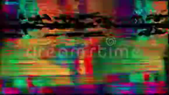 抽象动态未来时尚彩虹背景任何类型项目的光扭曲视频的预览图