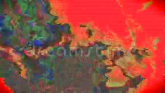 催眠坏电视模仿耀斑全息背景循环动画视频的预览图