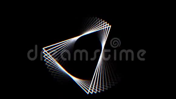 三角形形状框架旋转无缝循环标志动画背景新质量通用运动动态动画视频的预览图