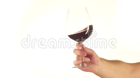 移动的红酒杯白色慢镜头视频的预览图