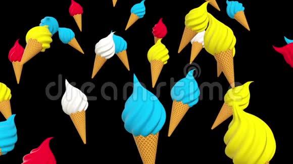 各种颜色的移动冰淇淋视频的预览图