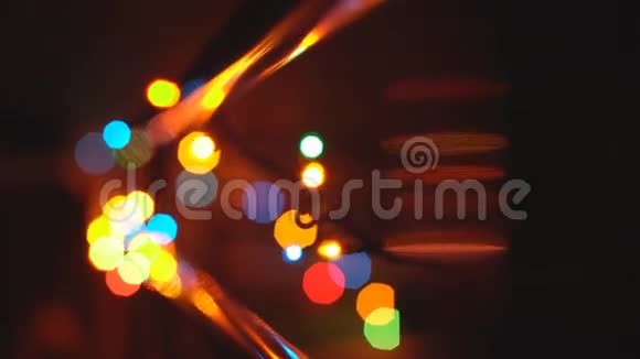 抽象模糊的圣诞节灯光博克背景4K视频的预览图