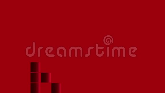 用红色方块制作的动画视频的预览图