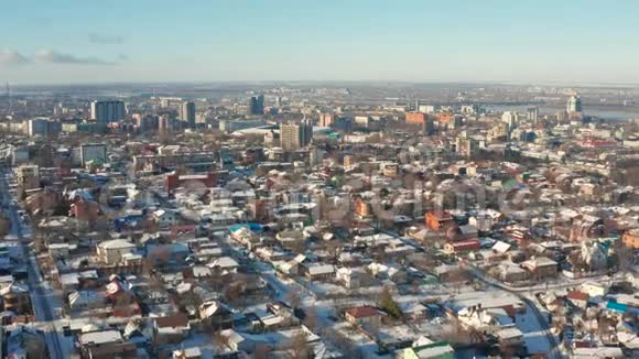 德尼普罗市冬季城市景观鸟瞰图视频的预览图