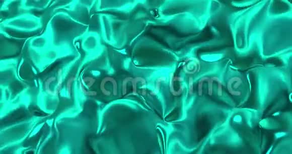 蓝色金属波液体背景魅力缎面熔岩纹理三维渲染循环4k视频的预览图