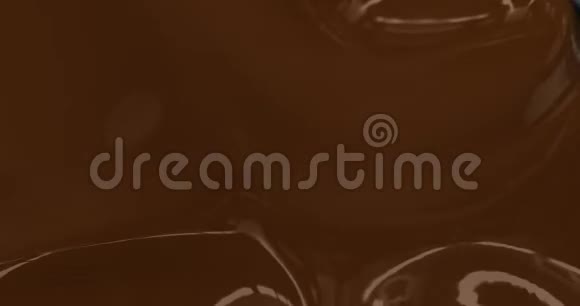 液体热巧克力背景融化的黑巧克力纹理3D渲染循环4k魅力丝绸背景动画视频的预览图
