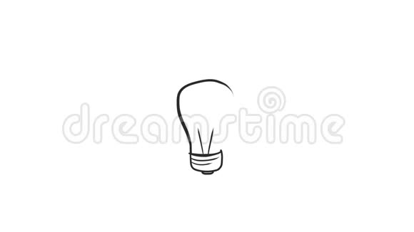 灯和手绘信息图形动画视频的预览图