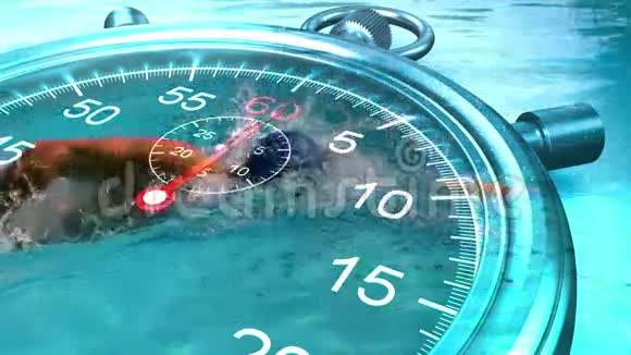 慢动作游泳者秒表图像视频的预览图