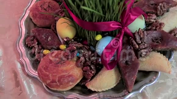 Novruz糖果坚果春季假期视频的预览图