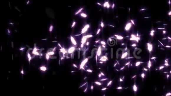 落光紫色羽毛圈覆盖图形元素视频的预览图