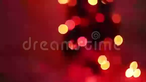 模糊的圣诞灯闪烁美丽视频的预览图